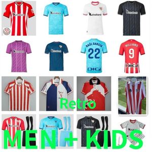 95 97 98 Maglie da calcio del club Bilbao retrò 23 24 Berenguer Muniain Athletic Williams Jr Football Shirt 2023 2024 Garcia Villalibre Camiseta Sancet Unai Men Kids Kids Kids Kids