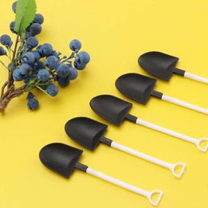 Spoons Plastic 50pcs/pack Tableware Cake Coffee Tea Ice Cream Spoon Disposable Kitchen Gadgets Party Supplies