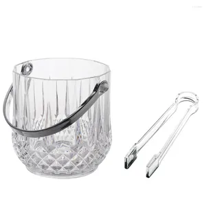 Storage Bottles Portable Ice Bucket Barrel Durable Practical Transparency Multi-purpose Clear Plastic Containers