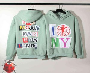 MEN039S Hoodies Sweatshirts Cpfmxyz 2022 Kış Polar Kumaş Hoodie Erkekler Yüksek Kaliteli Renkli Metin Moon Man İndi PR9144723