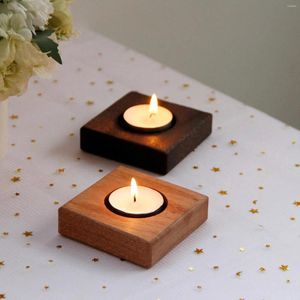 Mum Tutucular Ahşap Tutucu Tepsi Tealight Stand Votive Candleholder Candlestick Dekor Oturma Yemek Odası Ev Dekorları