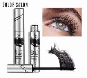 Färgsalong 4D Silk Fiber Lash Mascara Waterproof 3D Mascara för ögonfransförlängning Svart tjockt förlängande ögonfransar Cosmetics2876939