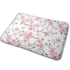 Mattor Cherry Blossom Watercolor Fashion and Home Decor av Magenta Rose Designs Mat Rug Carpet Anti - Slip Bedroom Entrance Door