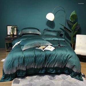 Bedding Sets Solid Luxury Bed Linen Euro Bedclothes Cotton Jacquard Flat Sheet Set Winter Warm Duvet Cover Quilt