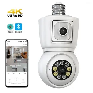 Bulb WiFi Camera Dual Lens Auto Tracking Two Way Audio Color Night Vision Bluetooth Pairing Surveillance