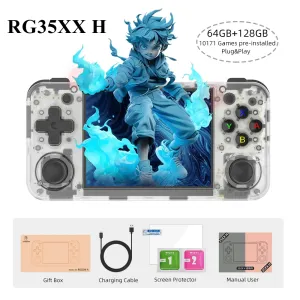 Spelare Anbernic RG35XX H Game Console 3.5Im IPS Screen Linux System Retro Handhållen Videospel Spelare 64G 128GB 5500+ Game Plugplay