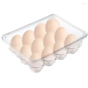 Storage Bottles Egg Carton With Lid 14 Compartment Kitchen Holder For Refrigerator Eggs Tray Bins And Office Organization