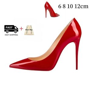 Fersenfrau Designer Redbottoms Kleidschuhe rote Bottoms Kätzchen High Heels Plattform Black White Sliver Gold Nackt Slingback Runde Spitze Zehen Pumpen S 11