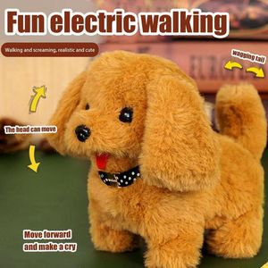 Brinquedos de cachorro latindo para crianças brinquedos interativos de animais de estimação eletrônica cães gatos retriever brinquedo de cachorro de cachorro de puplo de bateria de bateria