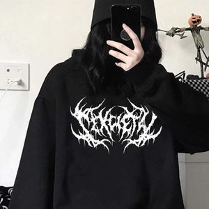 Mens Hoodies Y2k new Women Pullovers Hoodies d kpop Sweatshirts harajuku Tops tees black dropshipping Gothic black print streetwear clothes 240412