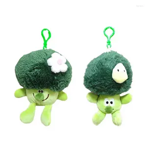 Dekorativa figurer Plush Pendant Söt broccoli Form fylld leksak pp bomullsgrönsak för nyckelring Keyringväska