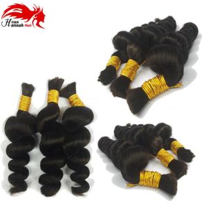 Capelli umani per micro trecce per capelli brasiliani intrecciato intrecciato umano peli sfusi onde sciolte senza trama non attaccamento micro treccia9060759