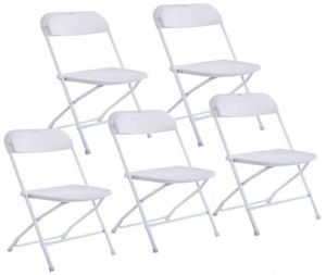 New Plastic Folding Chairs Wedding Party Event Chair Commercial White GYQ1916610