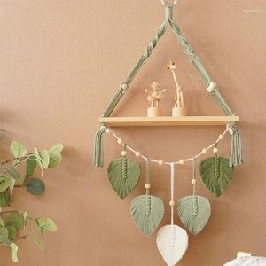 Dekorative Figuren Makrame Wand Hanging Wandteppich Wohnkultur Pflanzenhalter auf Dekoration für Schlafzimmer Wohnzimmer Blume Kindergarten Aufbewahrung