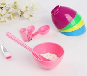 New Health 4 in 1 DIY Facial Mask Mixing Bowl Brush Spoon Stick Tool Face Care Set High Quality XB13018313