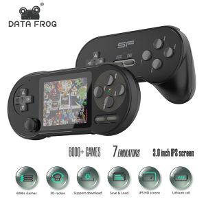 Spieler Data Frog SF2000 Handheld Game Console 3 Zoll IPS Retro Game Consoles Classic Mini Retro Videospiel Bautin 6000 Spiele für Kinder