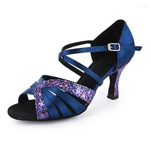 Dance Shoes Elisha Women's Professional Latin Salsa Open Toe Party Soft Sole Customized Heel More Colors