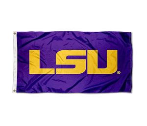 IANA State LSU Tigers Purple Flag Bezpłatna wysyłka 150x90cm Printing Polyester M Club Sports M flaga z mosiężnymi przelotkami7755633