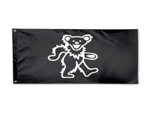 Grateful Dead Bear 3 x 5 fot utomhusdekorativ gårds flagga Hem Trädgårdsflagga med grommets 3758096