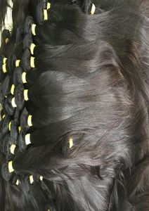 Необработанные бразильские прямые волосы утка премиум -клавишные человеческие волосы Гламурные перуанские индийские малазийские донорские волосы собираются от вас 1883340
