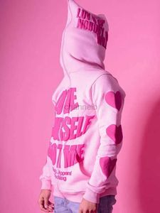 Hoodies للنساء بلوزات y2k رسالة مطبوعة مقنعين بلوزات شارع High Street الأكمام طويلة الأكمام Up Hoodies الخريف الشتاء الرجعية الهيب هوب معاطف السترة السترة 240413