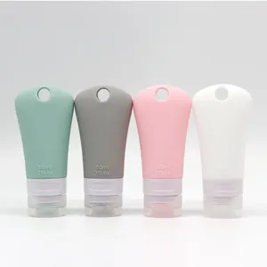 Storage Bottles Refillable Shampoo Bottle Portable Silicone Squeezable Dispensing Leakproof Empty