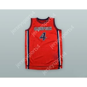 Niestandardowy Russell Westbrook 4 Leuzinger High School Olimpijczycy Red Basketball Jersey All STITCHED SIZE S M L XL XXL 3XL 4XL 5xl 6xl Najwyższej jakości