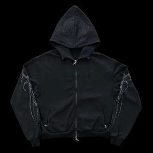 여자 후드 땀 촬영 y2k zip up homes new 고딕 양식 힙합 편지 그래픽 인쇄 대형 풀오버 스웨트 셔츠 남자하라 주쿠 후드 스트리트웨어 240413