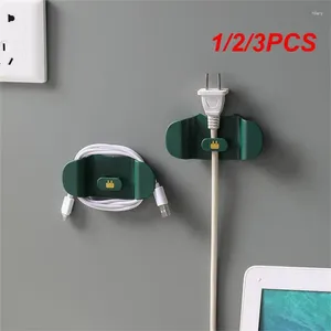 Kitchen Storage 1/2/3PCS Strong Glue Hook Desktop Workstation Cable Management Wall Hanging Free Punching For Usb Charging Data Line