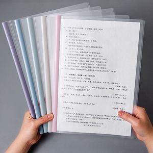 10st Transparent File Document Thicken Draw Rod A4 Mapp Test Paper Storage Bag Clip Office Folder Organizer Office Supplies