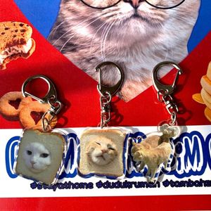 Cat Keychain Kitten Pendant Cat Keyring Charm Bag Keyring Hanging Ornament Cell Phone Decorations for Girl