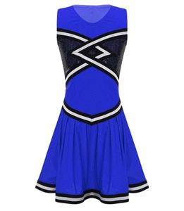 Girl039s Dresses Kids School Girls Cheerleader Uniform Suit Fancy Dress Cheerleading Encourage Party Halloween Cosplay Up Cloth3003011