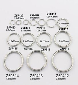 key chain ring 9mm95mm10mm12mm1316532mm split double loop ring stainless steel can Mix DIY jewelry 100pcs500pcslot ZSP481468924129034