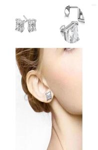 Kolczyki stadnonowe 1 para piercingowa akcesorium Urocze sześcienne cyrkonia Princess Ear Studs Kobiety na rocznicę 1745120