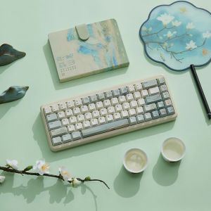 Accessoires Yunzii Spring Tea 145 FullKey Dye Sub PBT benutzerdefinierte Keycap mit Keypuller für Kirsch Gateron MX Switch Mechanische Gaming -Tastatur