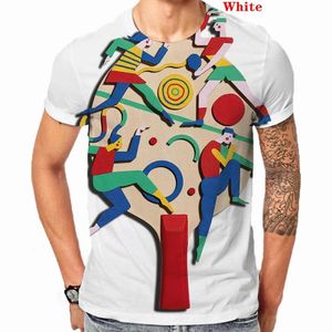 Mens 3d T-shirt Table Tennis Sportswear Soft and Comfortable Light Breathable Top 240403