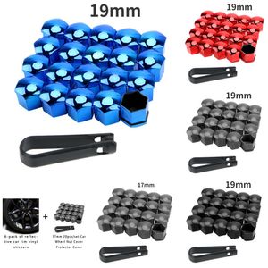 New 19/17mm 20pcs/set Wheel Protection Covers Caps Anti-rust Auto Hub Screw Cover Car Tyre Nut Bolt Exterior Decoration