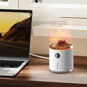 Umidificadores Flame Flame Difusor Vulcão Aroma Difusor Ultrassônico Difusor de óleo 350ml Proteção automática para o HomeOffice ou Yoga Gym