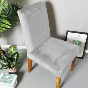 Camas de cadeira Capas de jantar de veludo capa de slipcover elástica para cadeiras Sala de casamento Alongamento