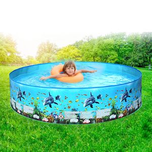 Swimming Pools - Kiddie Pool Toddler Icke uppblåsbar för Backyard Outdoor Kids Adults PVC Folding Dålig pool 240328