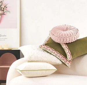 Pillow Elegant Design Pillow/almofadas Case Teen Green Embroidery Seat Back Cover 30x50 45 50 Decorative Throw