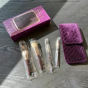 Zestawy 4PCS Magic Mini Brush Set Makeup Accessories Foundation Powder Smudger Blender Pędzel Najwyższa jakość
