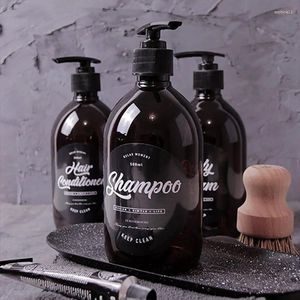 Sıvı Sabun Dispenser Banyo Şampuan Şişesi 500ml Vücut Yıkama Saç Kremi Doldurulabilir Plastik Depolama Kavanoz Değiştirme