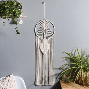 Decorative Figurines Bohemian Hand Woven Cotton Rope Dream Catcher Tapestry Decoration Nordic Style Creative Gift Home Pendant