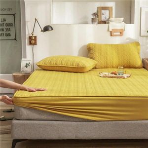 Bedding Sets Waterproof Mattress Fitted Bed Sheet Style Protector Cover Bedspread Cotton Quilted Thick Soft Pad Pillowcase For Bedroom