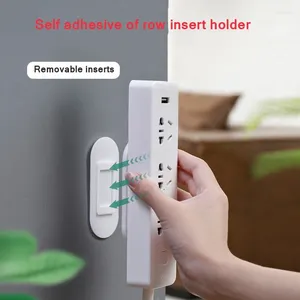 Hooks Self-Adhesive Desktop Socket Fixer Cable Organizer Seamless Punch-free Plug Sticker Holder Wall Power Strip Holders Sticke