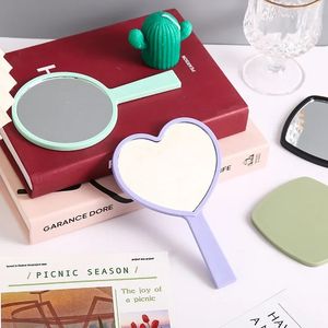 Handheld Makeup Mirror Square Vanity z ręką Ręcznie Salon Kompaktowe lustra kosmetyczne dla kobiet