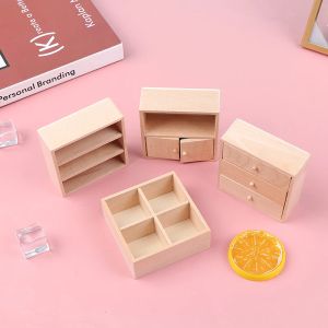 1:12 Dollhouse Miniature Wood Display Skåp förvaringsskåpsmodell
