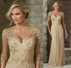 Sirena in pizzo in chiffon abiti da sposa sibila di mezze guscio Appliques Abiti da sera perle 2020 Plus size Madre di abito9091458