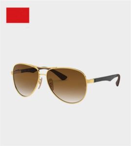 Дизайнерские солнцезащитные очки из углеродного волокна Men039s и Women039s Mirror Brown Gradient Sun Glasses с быстрой доставкой 83138398500